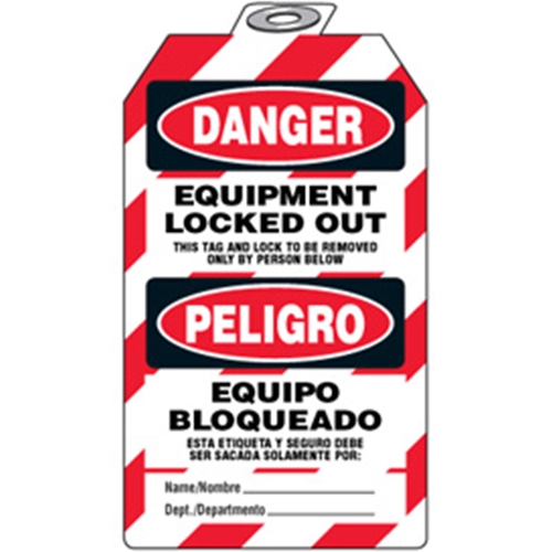 Bilingual Danger Lockout Tag