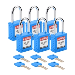 1" Lock Blue - Keyed Different